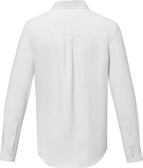 Chemise manches longues Pollux — homme, 130 g/m² — Blanc