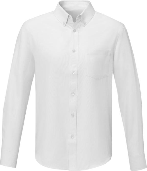 Chemise manches longues Pollux — homme, 130 g/m² — Blanc