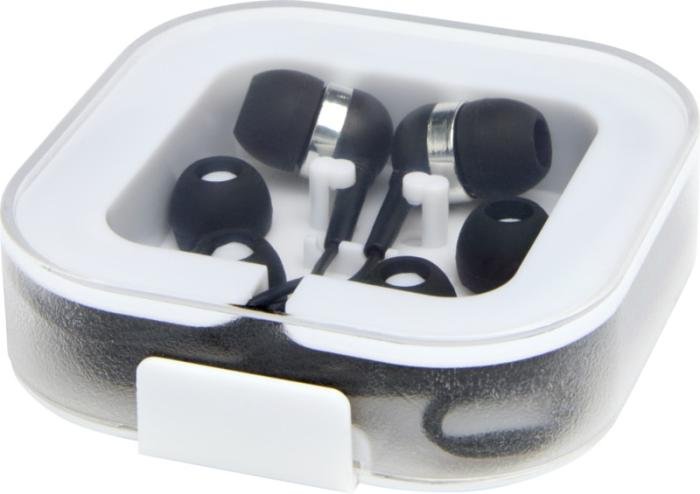 Écouteurs filaires USB-C Baekdu — avec boîte de rangement — Noir