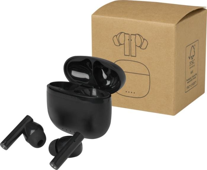 Écouteurs Bluetooth® True Wireless Alterf — embouts silicone, plastique recyclé