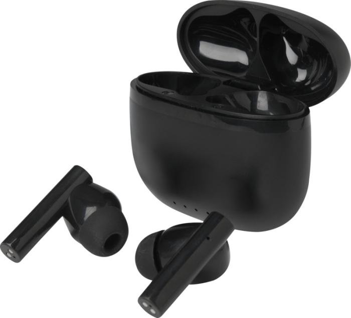 Écouteurs Bluetooth® True Wireless Alterf — embouts silicone, plastique recyclé — Noir
