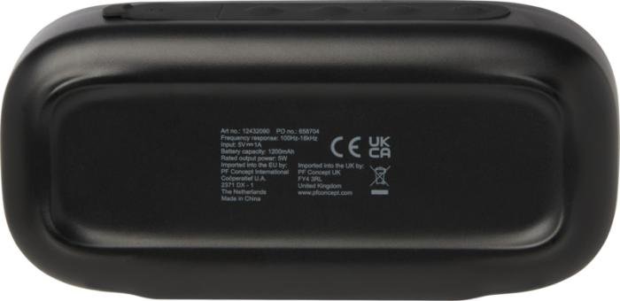 Enceinte Bluetooth® Stark 2.0 IPX5 5 W — plastique recyclé — Noir