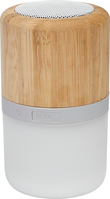 Haut-parleur Bluetooth® Aurea — bambou avec lampe