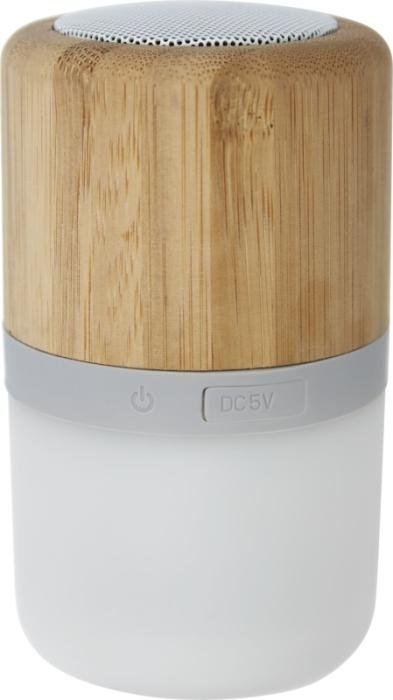 Haut-parleur Bluetooth® Aurea — bambou avec lampe — Bambou