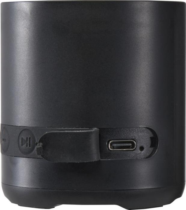 Haut-parleur sans fil Hunor 3 W — plastique recyclé — Noir