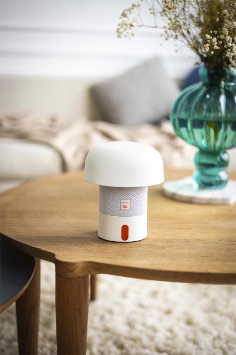 Lampe-enceinte portable Kooduu Sensa Play Mini — Sound by JBL — Blanc