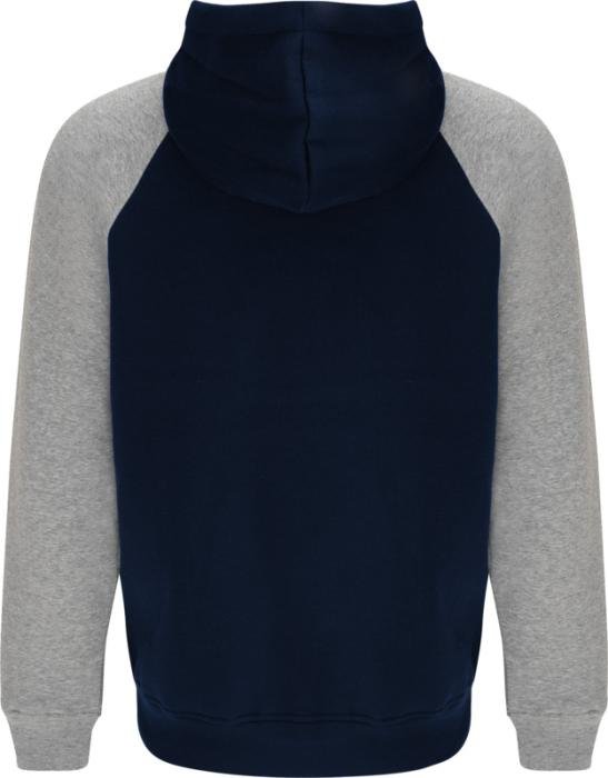 Sweat à capuche bicolore Badet — enfant, 280 g/m² — Bleu marine / Gris chiné
