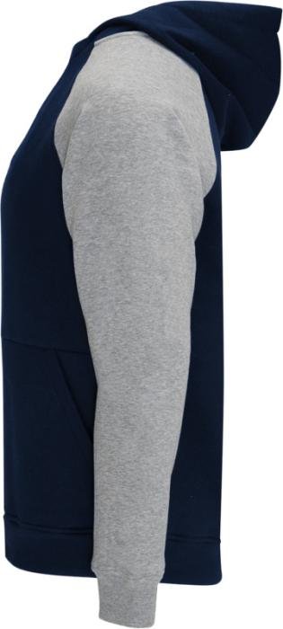 Sweat à capuche bicolore Badet — enfant, 280 g/m² — Bleu marine / Gris chiné
