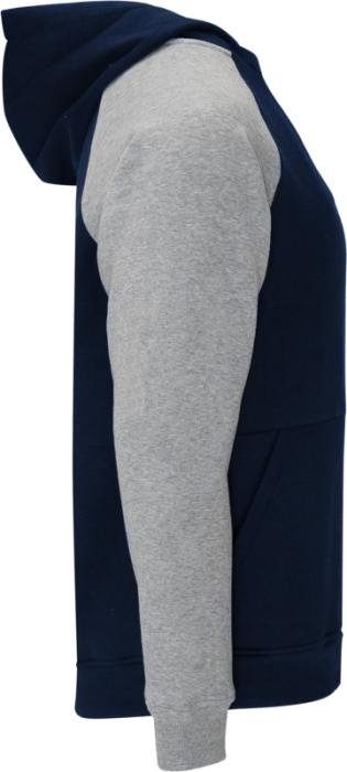 Sweat à capuche bicolore Badet — enfant, 280 g/m² — Bleu marine / Gris chiné